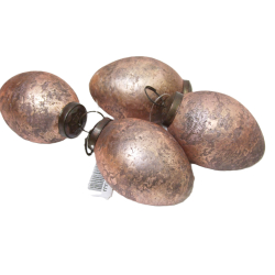 Jajo szklane wiszące różowe złoto metaliczne